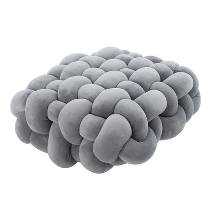 Creative Home Woven Square Plush Cushion in various colours with novel weaving design