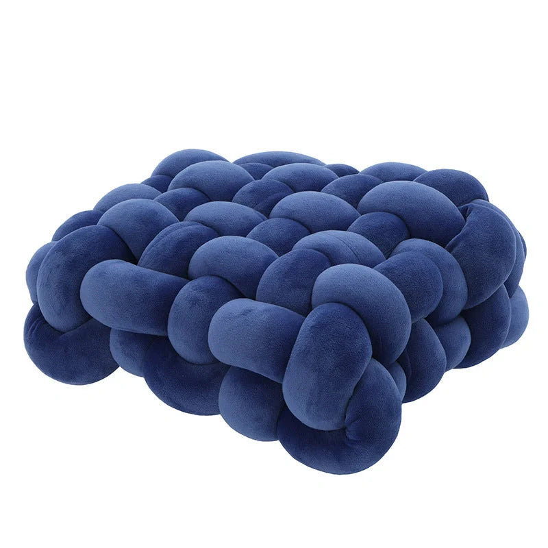 Creative Home Woven Square Plush Cushion in various colours with novel weaving design