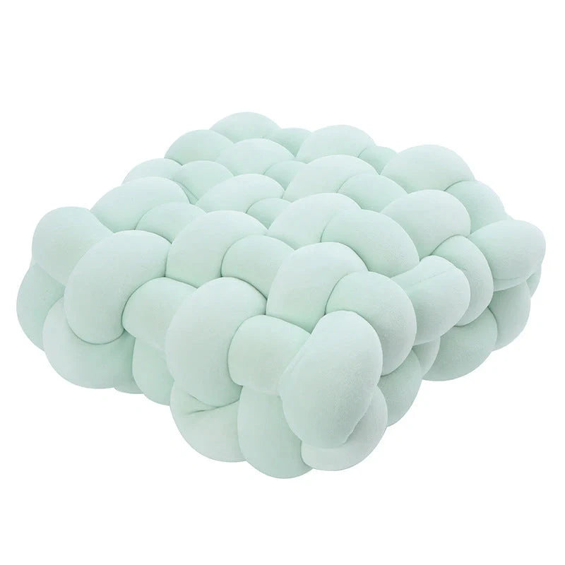Creative Home Woven Square Plush Cushion in various colours with novel weaving design