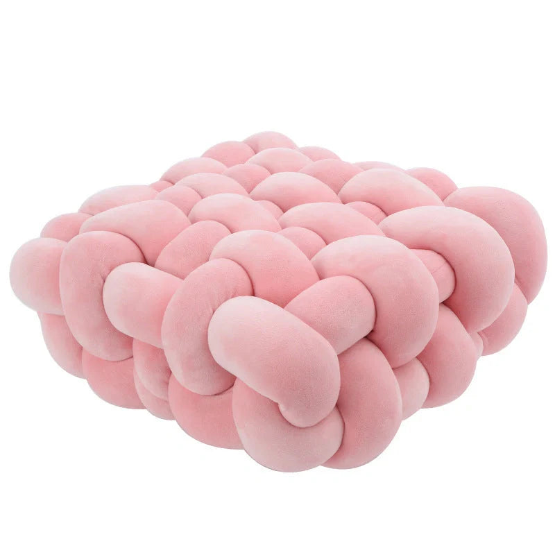 Creative Home Woven Square Plush Cushion in various colours with novel weaving design