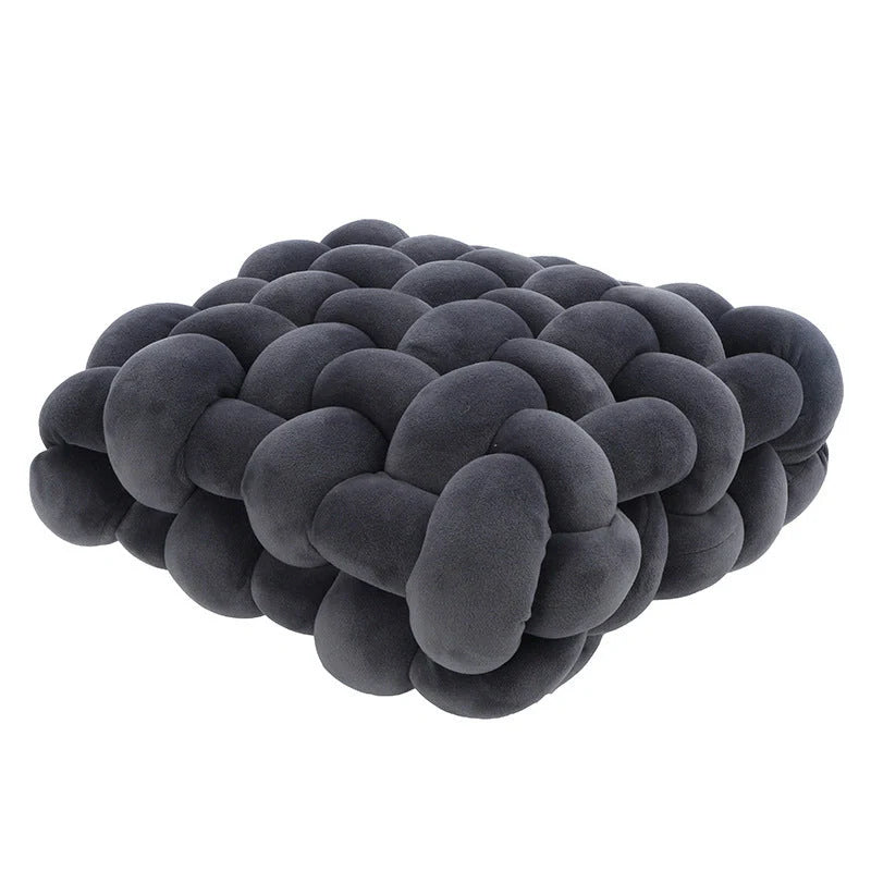 Creative Home Woven Square Plush Cushion in various colours with novel weaving design