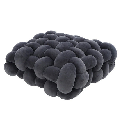 Creative Home Woven Square Plush Cushion in various colours with novel weaving design