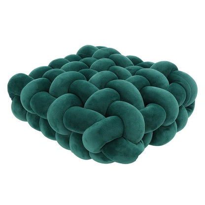 Creative Home Woven Square Plush Cushion in various colours with novel weaving design