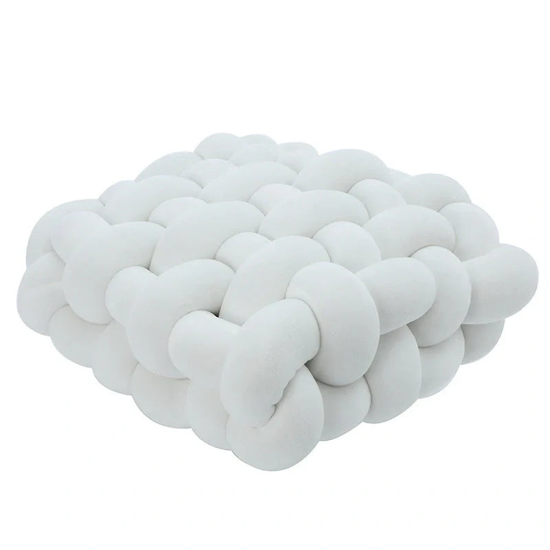 Creative Home Woven Square Plush Cushion in various colours with novel weaving design