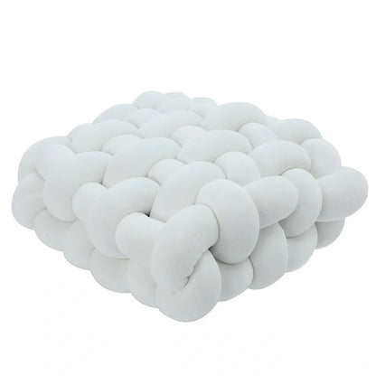 Creative Home Woven Square Plush Cushion in various colours with novel weaving design