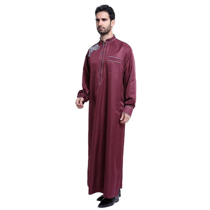 Men's Middle Eastern Arab robe in cotton-blend fabric, available in five colours and sizes S to XXXL