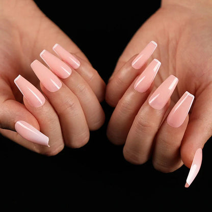 Set of 24 fake nails with nail art tool, showing colours A1 to A46, dimensions 13.5x6.8x1.2 cm