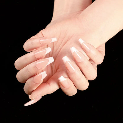 Set of 24 fake nails with nail art tool, showing colours A1 to A46, dimensions 13.5x6.8x1.2 cm