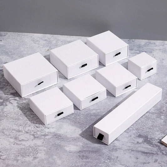 Drawer-style jewellery storage box with pull-out trays for organised accessory storage