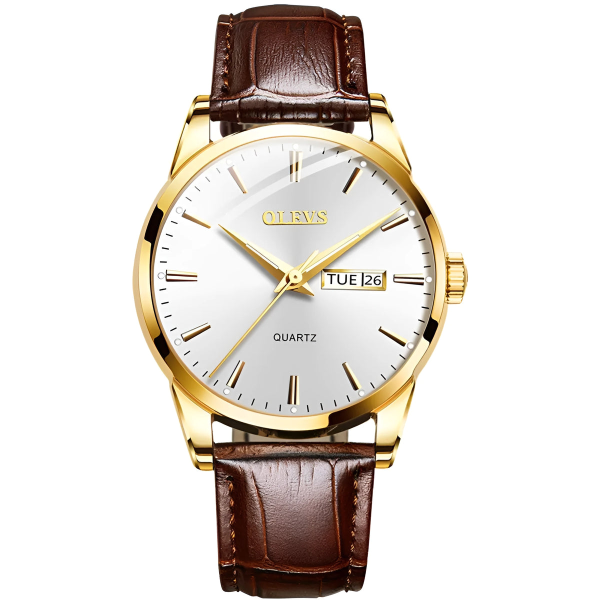 Unisex quartz watch with pointer display, simple Korean tide style, available in five options