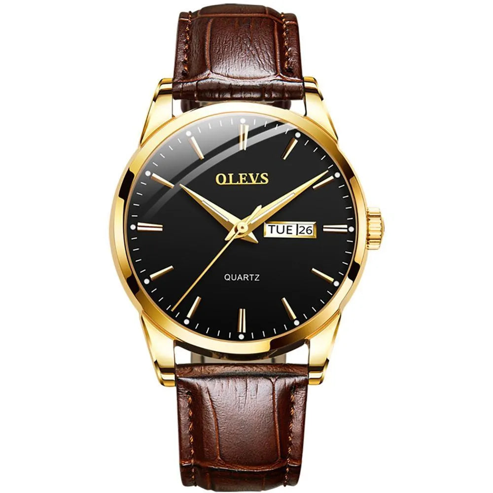 Unisex quartz watch with pointer display, simple Korean tide style, available in five options
