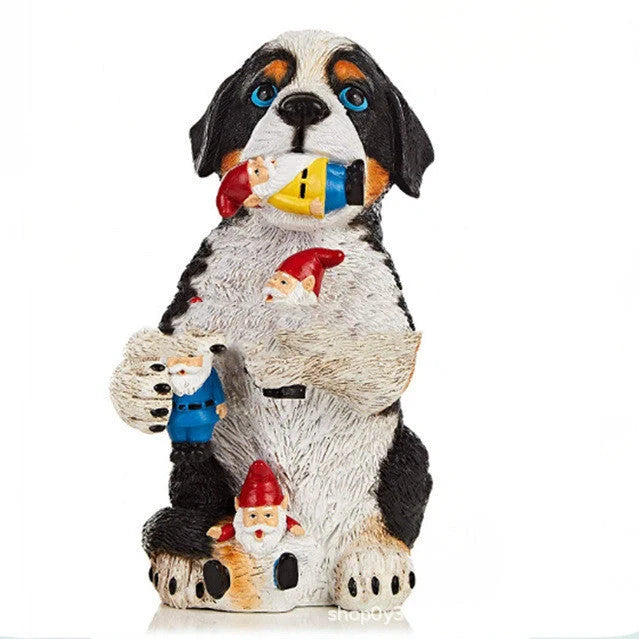 Unique Cats Eat Dwarfs resin garden ornament for outdoor decoration