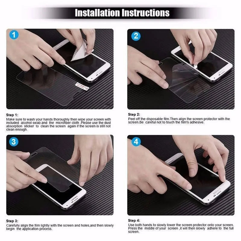 Soft PET mobile phone screen protector film, anti-scratch, electrostatic adsorption, 2 pack