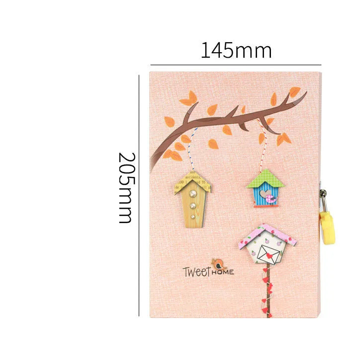 Children's code lock diary book in box with 32K size and four colour options