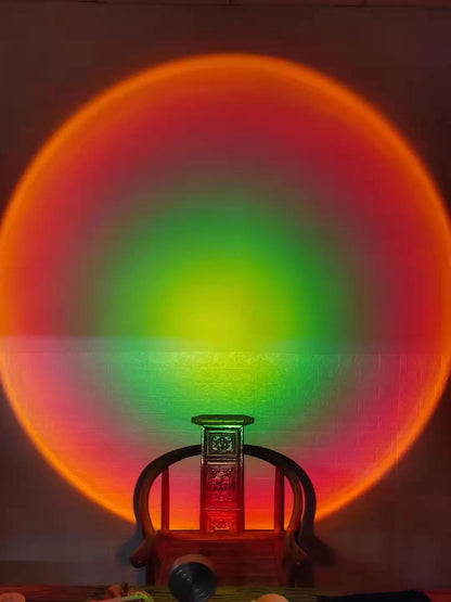 WiFi LED Sunset Projector Light with 16 colour options and 360° rotation