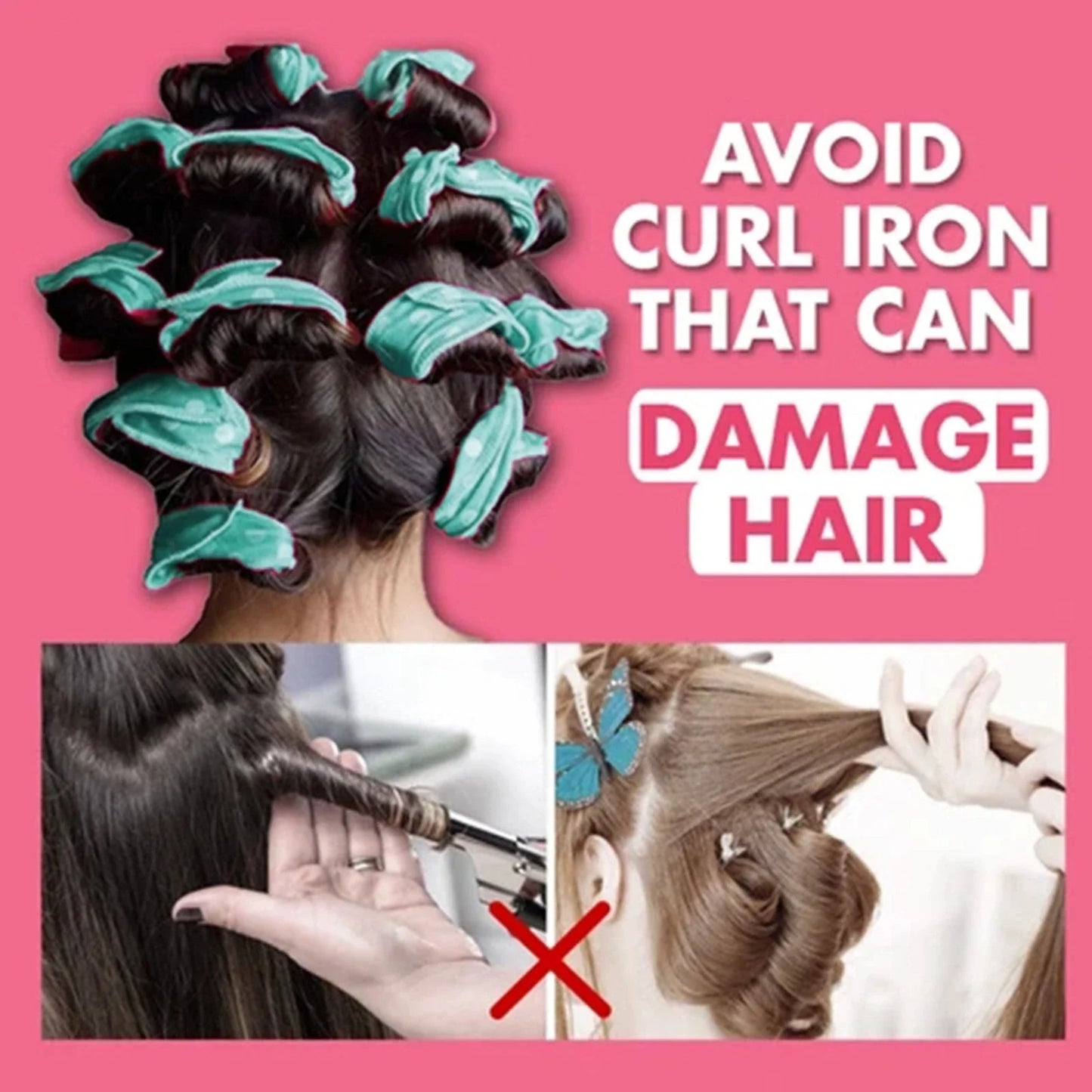 Soft, protective Hair Curler Sponge in various colours for effortless, salon-quality curls