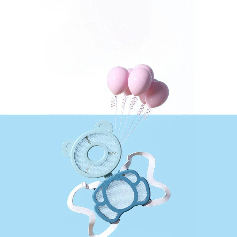 Soft, breathable baby head cushion in various adorable designs to protect toddlers during playtime