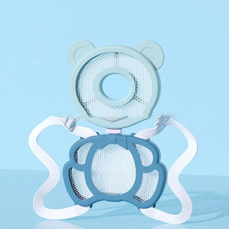 Soft, breathable baby head cushion in various adorable designs to protect toddlers during playtime