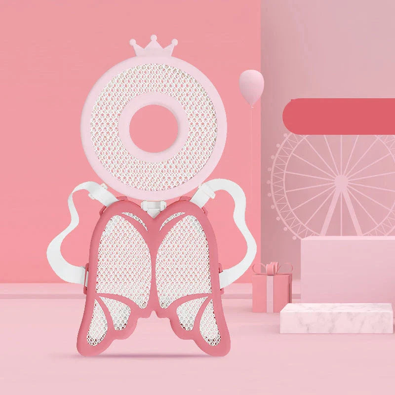 Soft, breathable baby head cushion in various adorable designs to protect toddlers during playtime