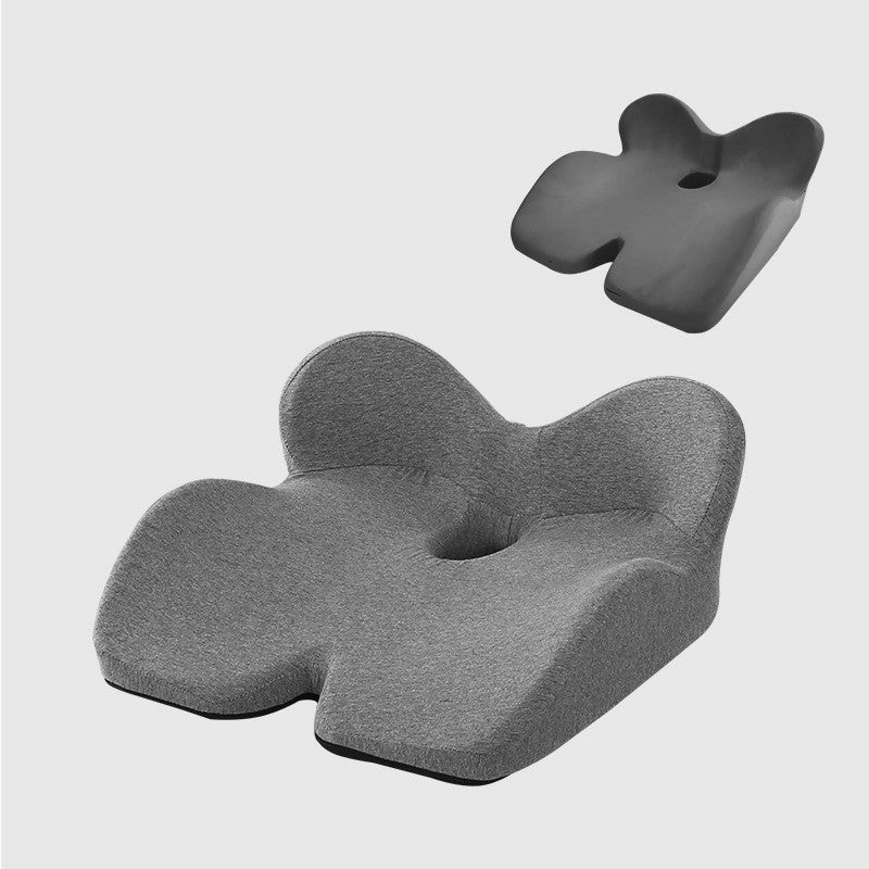 Non-slip memory foam seat cushion with posture correction and hollow out design