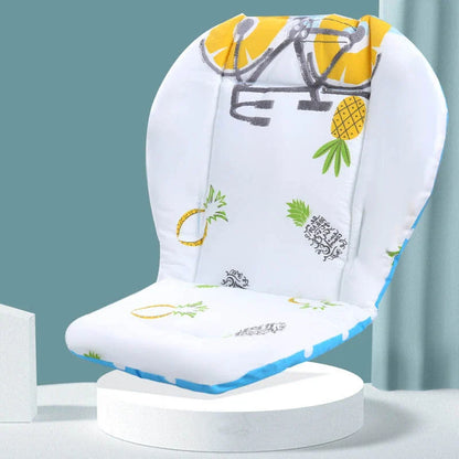 Padded baby stroller cushion in a variety of colorful, gender-neutral patterns for comfort and style