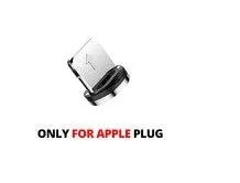 Magnetic USB charging cable with interchangeable Type C, Micro USB and IOS connectors in black and red