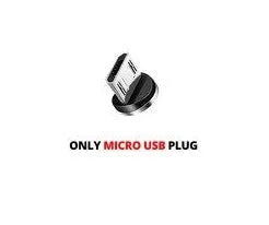 Magnetic USB charging cable with interchangeable Type C, Micro USB and IOS connectors in black and red