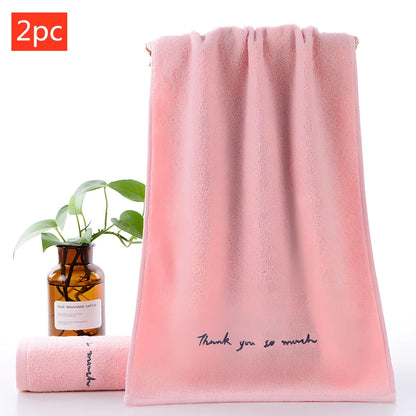 74x34cm absorbent cotton face towel in hazy gray with embroidery edge, quick 0-5 second drying for couples