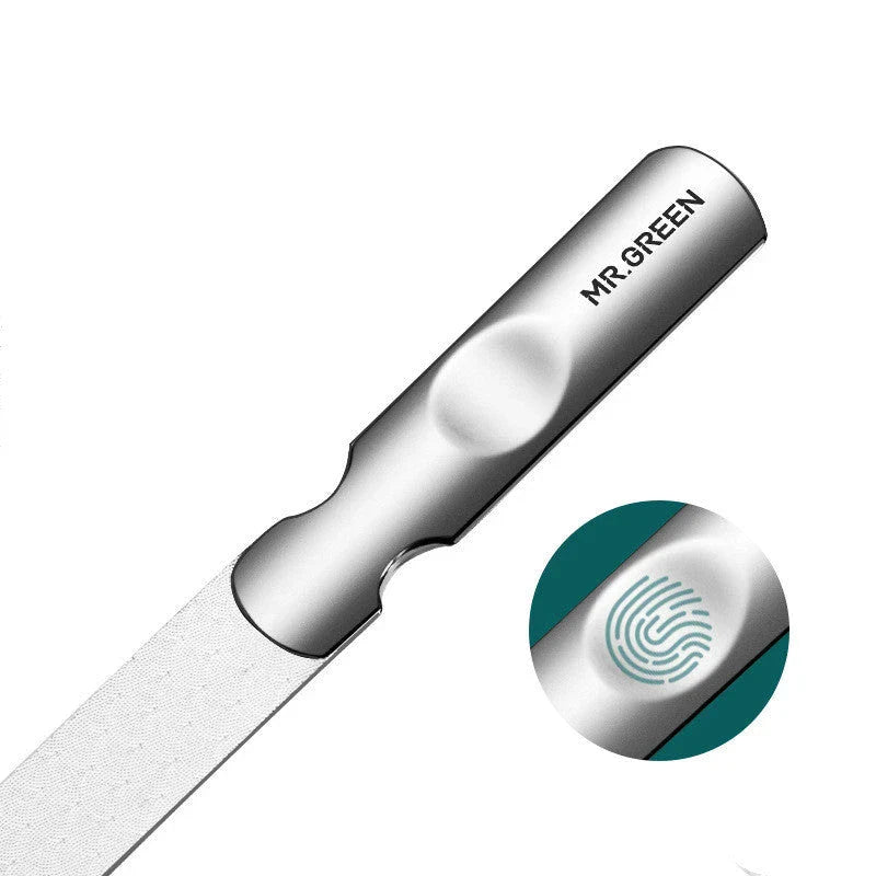 Premium double-sided nail files made of durable stainless steel with an ergonomic design for a comfortable, salon-quality manicure and pedicure experience