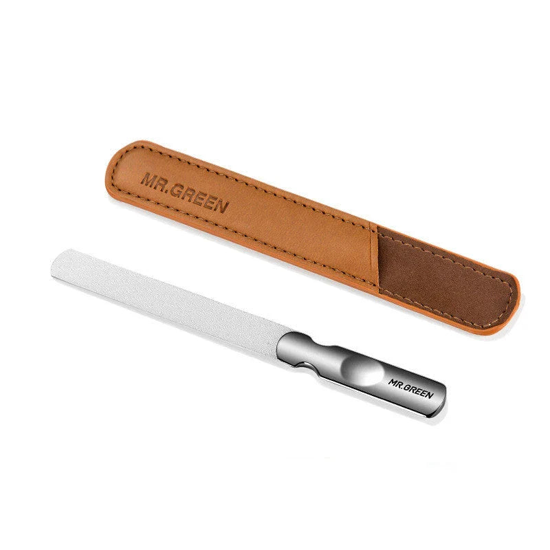 Premium double-sided nail files made of durable stainless steel with an ergonomic design for a comfortable, salon-quality manicure and pedicure experience