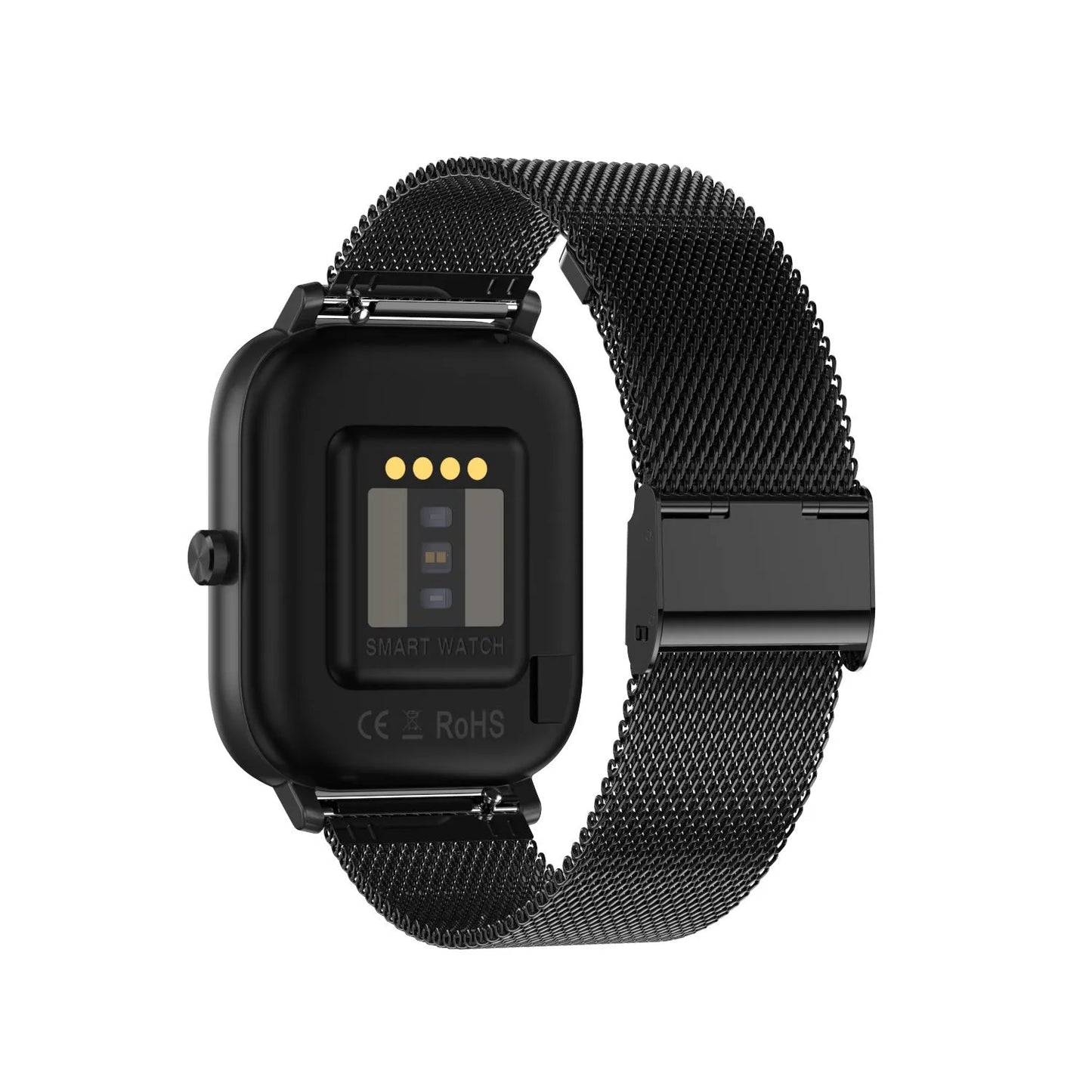 Smart bracelet with ECG, blood pressure, and blood oxygen monitoring on wrist, showing 1.54-inch touchscreen display