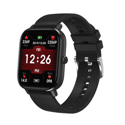Smart bracelet with ECG, blood pressure, and blood oxygen monitoring on wrist, showing 1.54-inch touchscreen display