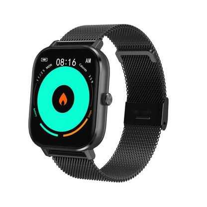 Smart bracelet with ECG, blood pressure, and blood oxygen monitoring on wrist, showing 1.54-inch touchscreen display