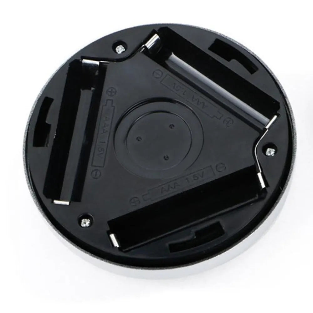 Silver square wireless motion sensor night light on a wall, 80mm wide, showing LED illumination.