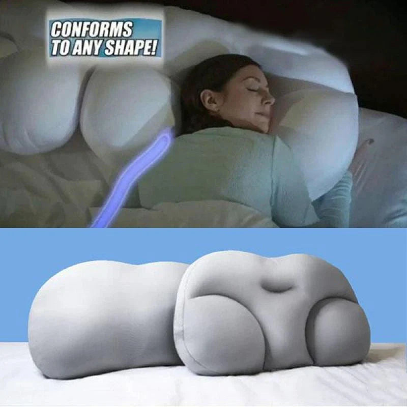 Supportive orthopedic pillow with micro-sphere foam technology, designed for optimal head and neck alignment