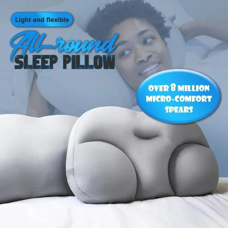 Supportive orthopedic pillow with micro-sphere foam technology, designed for optimal head and neck alignment