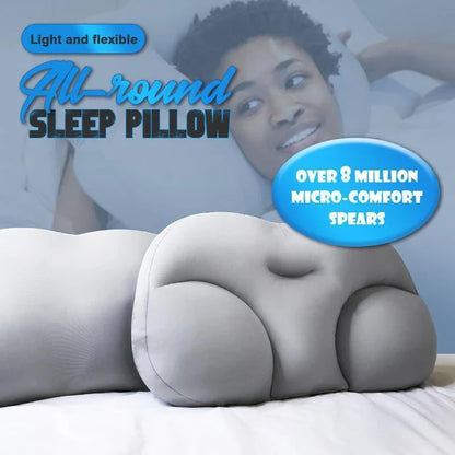 Supportive orthopedic pillow with micro-sphere foam technology, designed for optimal head and neck alignment