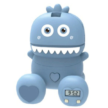 Compact USB-powered mini desktop fan with cartoon design and colorful LED lights for cooling and style