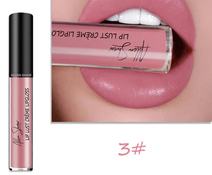 Silky cream texture mineral lip gloss in various colour shades