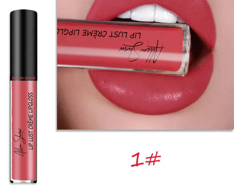 Silky cream texture mineral lip gloss in various colour shades
