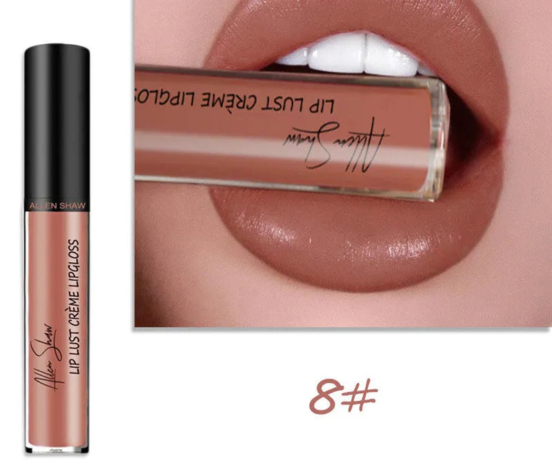 Silky cream texture mineral lip gloss in various colour shades