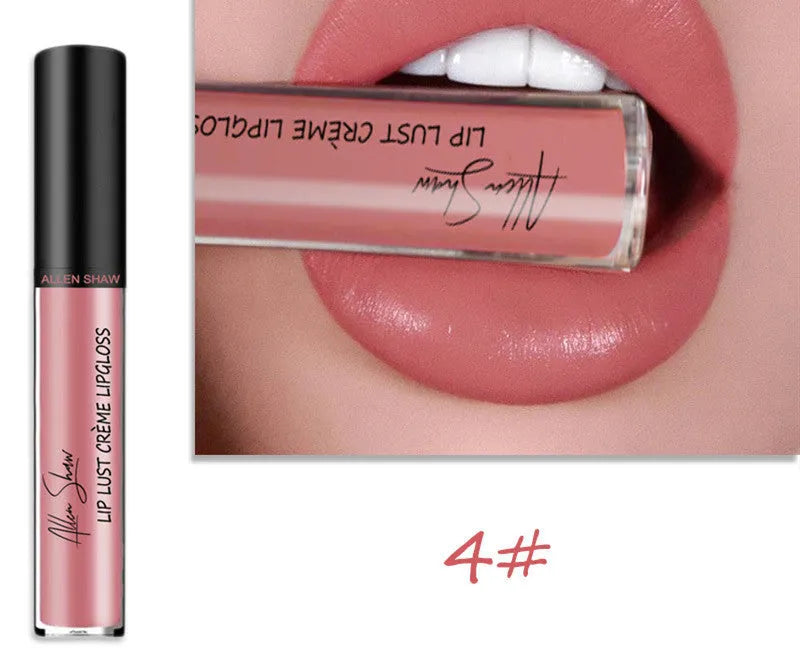 Silky cream texture mineral lip gloss in various colour shades
