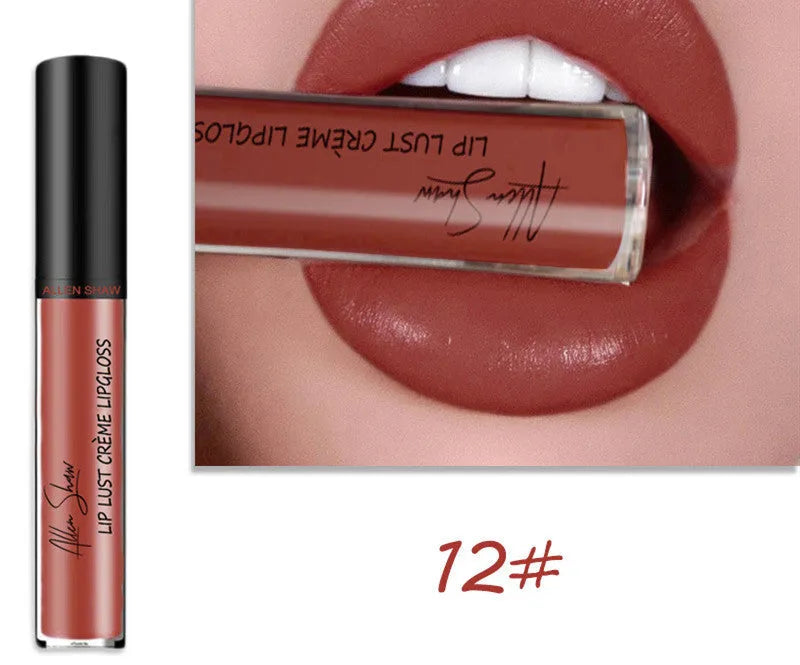 Silky cream texture mineral lip gloss in various colour shades