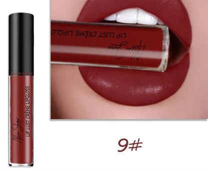 Silky cream texture mineral lip gloss in various colour shades