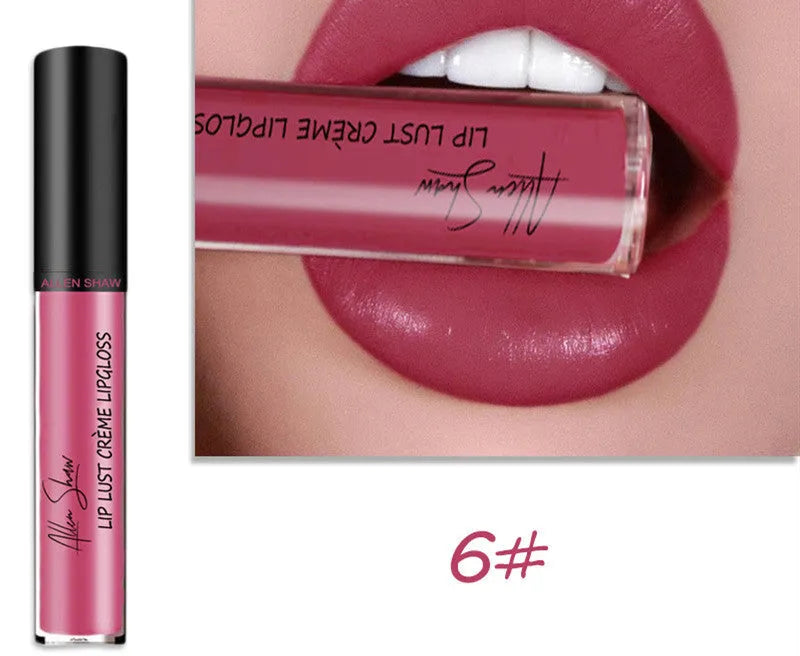 Silky cream texture mineral lip gloss in various colour shades