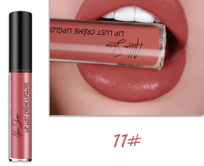Silky cream texture mineral lip gloss in various colour shades