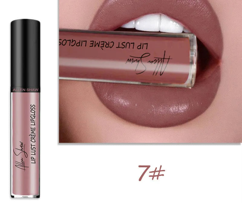 Silky cream texture mineral lip gloss in various colour shades