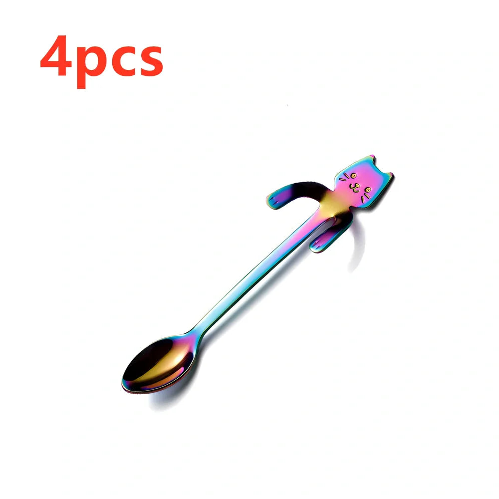 304 stainless steel coffee spoon with cartoon animal handle measuring 11.8cm long