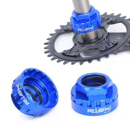 Blue aluminium alloy 12-speed direct mount disc removal tool for bicycle maintenance