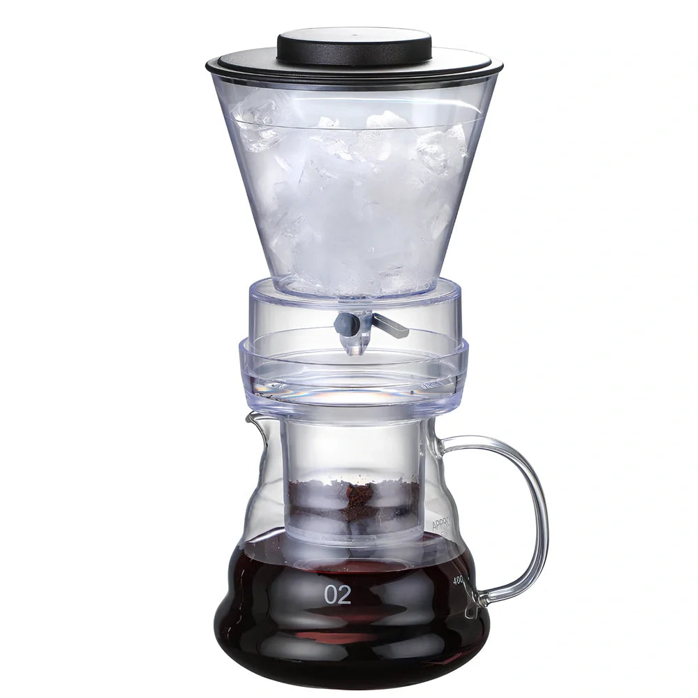 Traditional Chinese glass ice drip coffee pot with 750ml cold brew capacity